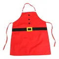 Delantal navideño rojo festivo tema Papá Noel para cocinar durante las fiestas - Adulto