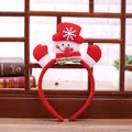 Christmas snowman headband with red hat and snowflake decoration for holiday party - S2-2 Red LED Raising Hands Snowman Headband