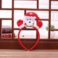 Christmas headband featuring a cute white bear with a red Santa hat and mittens. - S2-4 Red LED Raising Hands Bear Headband
