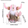 Pink Viking gnome plush doll with shield and axe for home decoration, 30cm height - Viking Warrior (Pink) / Pink