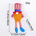 Patriotic Independence Day gnome plush with stars and stripes hat and orange beard - Long Leg Doll (Male) / Glow Long Leg Male
