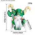 Green Viking gnome plush ornament with axe and shield, 30cm height SKU variant - Viking Warrior (Green) / Green