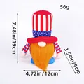 Handcrafted Independence Day gnome plush with LED light and US flag stripes and stars - Short Leg Doll (Male) / Glowing Short Leg Male