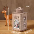 Decorative wooden Christmas lantern LED night light with cottage design and 16x9cm size. - Santa Claus Style (V1-5)
