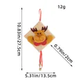 Burlap Christmas reindeer hanging ornament with red bow and size measurements 27.5cm - Reindeer Style (W2-37小鹿)