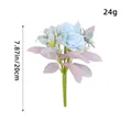 Ramo de rosas artificiales azul claro para decoración de bodas y hogar, 20 cm - Azul