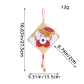 Christmas burlap polar bear hanging ornament shown with dimensions and weight specs - Bear Style (W2-38小熊)