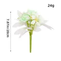 Ramo de flores artificiales blanco y verde claro, 20 cm de altura, peso 24g decoración - Verde