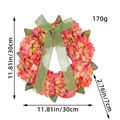 Decorative Thanksgiving hydrangea floral wreath for door hanging 30cm size 170g weight - 30cm (Small)