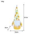 Sunflower gnome doll dimensions 31x10cm plush faceless dwarf figurine home decor - Sunflower Print Hat Style (E3-15)