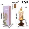 Decorative LED Christmas snow globe candle night light with purple gift box packaging - Christmas Eve Style