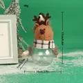 Barattolo di caramelle peluche renna di Natale con base in plastica trasparente per dolci - Modello alce / 1 Pezzo