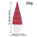Knitted Christmas gnome bottle cover with 35cm height and 26g weight specifications - Red Style (O2-33)
