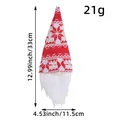 Festive knitted Christmas gnome wine bottle cover decoration, size 12.99 x 4.53 inches - Red Snowflake (O2-34)