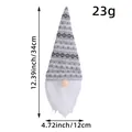 Gray knitted Christmas gnome wine bottle cover with size labels 34cm high - Grey Style (O2-35)