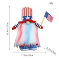 Patriotic Independence Day gnome doll with US flag for 4th of July holiday home decoration - Rainbow Beard Gnome Blue Shoe (C2-4)
