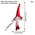 Weihnachts-Wichtel Hängefigur mit Licht, roter Strickmütze und langen Beinen Deko - Rot