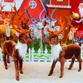 Large brown and white Christmas reindeer figurines for festive holiday home decoration - Reindeer (X1-31) / 80cm