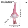 Rosa Weihnachtsgnom-Plüschfigur mit LED-Lichtern und Strickmütze Deko Variante - Rosa
