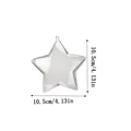 Detailed view of 4.13 inch transparent star fillable ornament for Christmas DIY - Star Style / 10.5cm