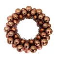 Couronne de boules de Noël or rose élégante avec finitions mates et brillantes - Ensemble de 44 pièces / Or rose