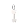 Close-up of a silver metal shopping trolley release tool on a circular ring - Shopping Trolley Key Tag (02) / 1 Piece
