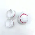 Contenedor de plástico para huevos de Pascua con diseño de costuras de béisbol rojo - Estilo de Béisbol (NJN48) / Juego de 12