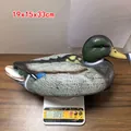 Realistic plastic mallard duck decoy for hunting and garden pond decor, 19x15x33cm 309g - Large Male Duck / 33x15x19cm