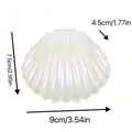 Creative pearl white iridescent shell gift box decoration with precise dimension markings - Single Shell / 7.5x9x4.5cm
