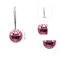 Small pink reflective mirror disco ball ornament 1.06 inch for party decorations - Mirror Disco Ball / Pink
