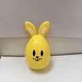 Yellow Easter bunny-shaped plastic egg container for candy and small toys, SKU product view - 1 Single Cavity / Yellow