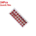 Boxed set of 24 pieces of 2cm red Christmas tree ball ornaments for holiday decorations - 24 Pieces (2cm) / Red