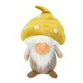 Detailed view of a mushroom gnome doll with a resin face and white beard plush. - Chubby Face Mushroom (BH259524) / 20x15x33cm