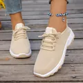 Lightweight breathable mesh walking shoes with soft soles for elderly women - 37 / Beige