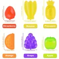 Glaçons en plastique réutilisables en forme de fruits avec dimensions - Lot de 24 / Style Fruits Multicolores