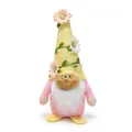 Gnomo de peluche primaveral con cara de resina y sombrero amarillo con flores - Estilo Sombrero Amarillo / 11*8*22cm / Amarillo