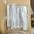Set of clear reusable plastic ice cube rods for cooling drinks in party and bar - White Strips 8 Pieces/Pack
