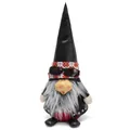 Poupée gnome biker cool faite à la main avec chapeau en cuir noir et lunettes de soleil - Petit (BH2239181) / 21*14*48cm / Noir