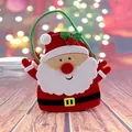Bolsa de regalo artesanal de fieltro Papá Noel para dulces y decoración navideña - Estilo Papá Noel