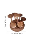 Detailed dimension view of the solid wood multi-tiered plant and jewelry display stand - 6-Tier Tiered Style (21465586763) / Natural Tiered Wood Stand