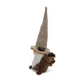 Plush coffee carrier gnome doll with houndstooth hat for Christmas cafe decoration - 10*11*29 / Male Style