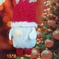 Gnomo de Navidad colgante de felpa roja y blanca para decoración de árbol, 15x8 cm - Gnomo de Navidad (K-C138) / 15*8cm