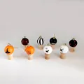 Halloween-Baumschmuckkugeln mit Spinne, Katze und Boo-Mustern - Klassischer Halloween-Stil (Modell 1) / 24 Stück/Packung