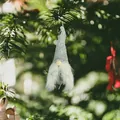 Grey knitted hat Christmas gnome ornament, faceless doll for festive holiday tree decoration - Grey Style (SD-GJ004)