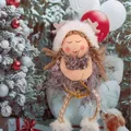 Cute plush Christmas angel girl doll hanging pendant for festive tree decoration - White Antler Style (K-C047)