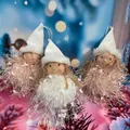 Lindos muñecos de ángel de peluche adornos colgantes para el árbol de Navidad rosas - Ángel de Bola de Felpa / K-C012 (Ángel de Bola de Peluche)