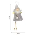 Adorno colgante de ángel de Navidad de peluche con alas y estrella, tamaño 25x9cm - Muñeca Colgante Gris