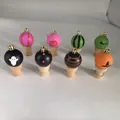 Set aus 24 Halloween-Kugeln mit 4cm Durchmesser, verziert mit Geist- und Kürbismotiven - Mehrfarbiger Festlicher Stil (Modell 3) / 24 Stück/Packung