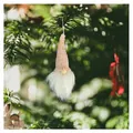 Handmade pink knitted Christmas gnome ornament with white fur beard for tree decoration - Pink Style (SD-GJ004)