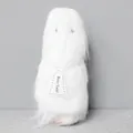 Detailed view of the soft white faux fur on the cute Halloween ghost plush ornament. - White Ghost (BH243051-10.5) / 13*11*27cm